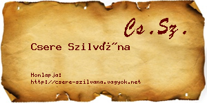 Csere Szilvána névjegykártya